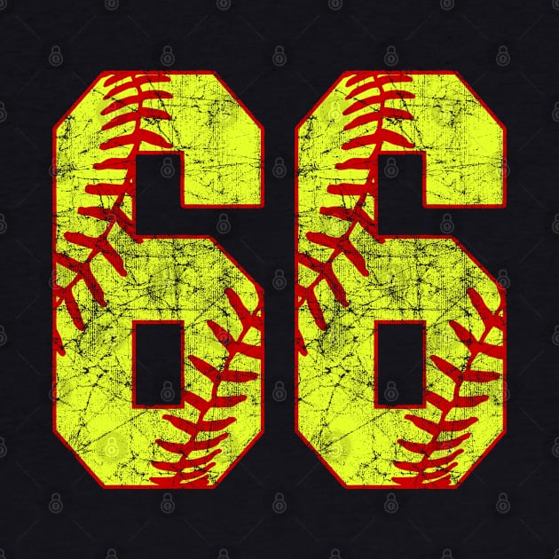 Fastpitch Softball Number 66 #66 Softball Shirt Jersey Uniform Favorite Player Biggest Fan by TeeCreations